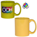 11 Oz. Yellow Stoneware Mug - 4 Color Process